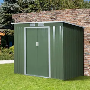 7 ft. W x 4 ft. D Metal Garden Shed