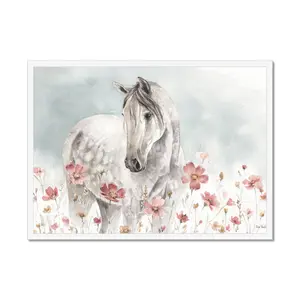 Wild Horses I by Lisa Audit - Painting White Framed Paper Print / 55cm H x 80cm W x 2.3cm D