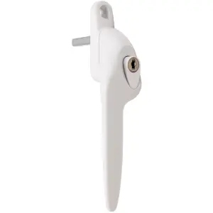 EAI Yale Quartus Cranked Window Handle Left Hung - 40mm Spindle - White