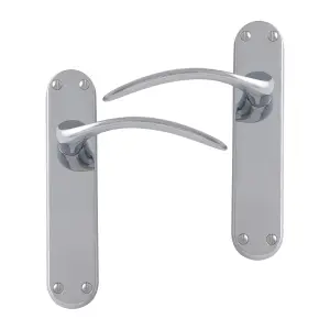 Intelligent Hardware - Internal Door Handle - Majestic - Lever on Backplate - Lever Latch Furniture - Chrome