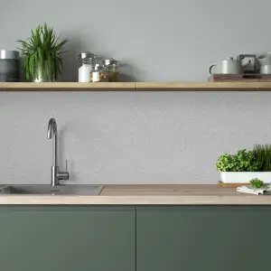 Splashwall White Terrazzo effect MDF Splashback, (H)1220mm (W)2440mm (T)10mm