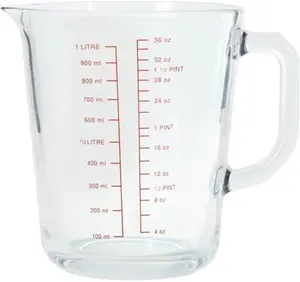 Dunelm 1 Litre Measuring Jug, Clear, Glass