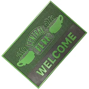 Friends Central Perk Welcome Door Mat Green (One Size)