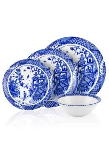 Rozi Chinois Collection 24-Piece Porcelain Dinner Set