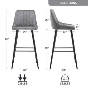 Bar Stool Wifrith (Set of 2) Grey