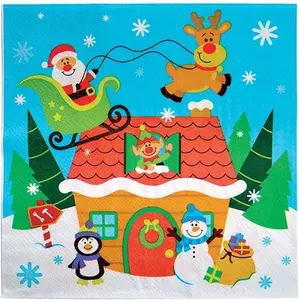 Christmas Party Napkins (Pack Of 20) Christmas Party Supplies