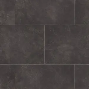 Anthracite Grey Tile Effect Non Slip Contract Commercial Heavy-Duty Flooring with 3.0mm Thickness-8m(26'3") X 4m(13'1")-32m²