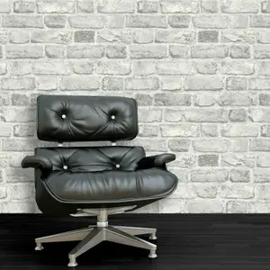 Grandeco Vintage House Brick Grey Wallpaper A28903