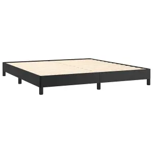 Berkfield Bed Frame Black 180x200 cm 6FT Super King Faux Leather