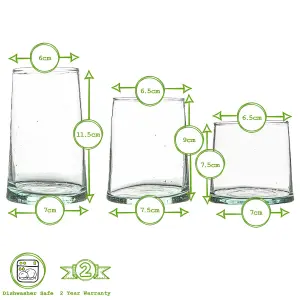 Nicola Spring - Merzouga Recycled Glassware Set - Clear - 18pc