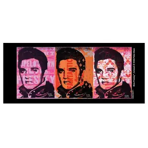 Elvis Presley Pop Panels Mug Black/Pink/Orange (One Size)