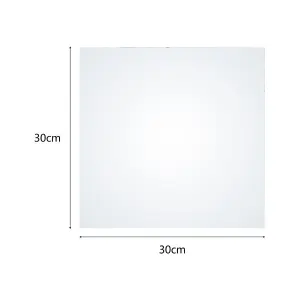 Set of 3 Square Frameless Wall Mirror Tiles 300 x 300 mm