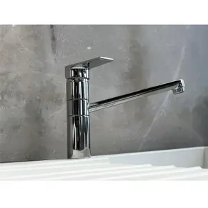 Franke Logos Long Reach Single Lever Swivel Spout Chrome Mixer Kitchen Tap