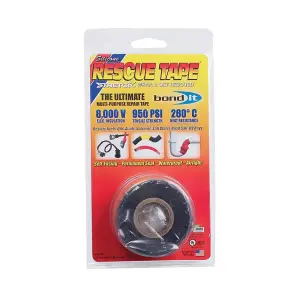 Bond It Silicone Rescue Tape Black, 3.5m (Pack of 12)