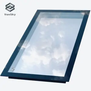 VueSky Skylights Frameless Flat/Pitched Rooflights Triple Glazed Self-Cleaning 600mm x 600mm