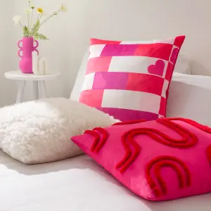 Heya Home Big Love Velvet Feather Rich Cushion