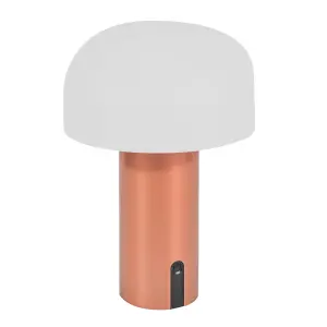 ValueLights Calhoun Copper Touch Table Lamp Portable USB Rechargeable Indoor/Outdoor Light