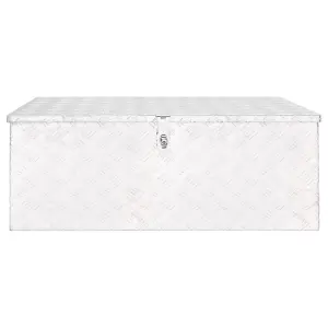 Berkfield Storage Box Silver 100x55x37 cm Aluminium