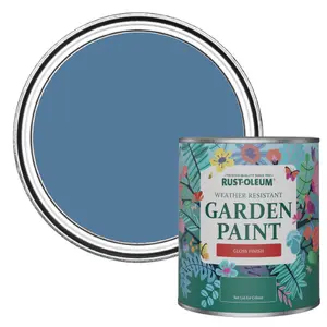 Rust-Oleum Blue Silk Gloss Garden Paint 750ml