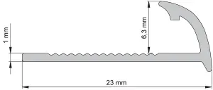 Diall Cream 6mm Round Polyvinyl chloride (PVC) External edge tile trim, (W)26.5mm