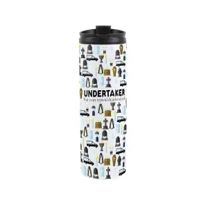 Undertaker Travel Mug - Novelty Funeral Director Gift Stainless Steel Vacuum-Sealed Double-Walled Hot/Cold Drinks Travel Flask