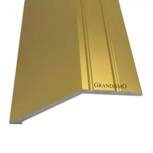 Self-Adhesive Strip Angle Edge Threshold 15mm For Tile Or Laminate Flooring 9ft / 2.7metres Trim Gold