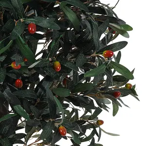 Artificial Plant Fake Olive Tree Home Decorative in Black Plastic Pot H190 cm