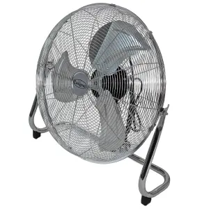 Metal Floor Fan 20" High Velocity 3 Speed Control Air Cooling Gym Home Workshop