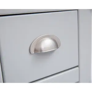 Argenta 1 Drawer Petite Bedside Table Chrome Cup Handle