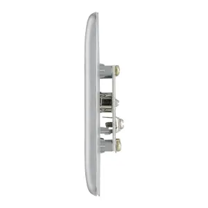 BG Brushed Steel Semi-flush Single TV socket