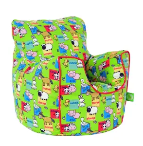 Cotton Barn Yard Farm Animals Bean Bag Arm Chair Toddler Size