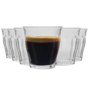 Duralex - Picardie Shot Glass Espresso Cups - 90ml Drinking Glasses - Clear - Pack of 6