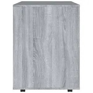 Berkfield Rolling Cabinet Grey Sonoma 60x53x72 cm Engineered Wood