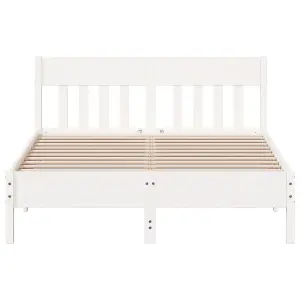 Berkfield Bed Frame without Mattress White 160x200 cm Solid Wood Pine