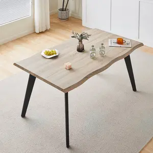 Bulhary Rectangular Dining Table Brown / H75 x L140 x W78cm