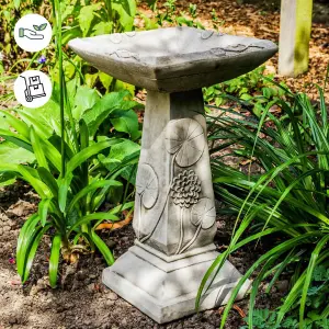 Lillypad Leaf Design Garden Birdbath