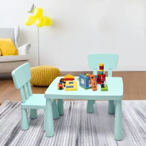 Costway 3 PCS Kids Table and Chair Set Toddler Activity Center Children Writing Desk