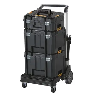 Dewalt TStak Tower Trolley - Includes 2 x VI Deep Cases + II Case + Clipboard