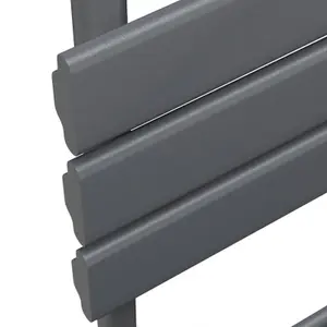 Nes Home 800 x 450mm Flat Panel Heated Towel Rail Radiator Anthracite