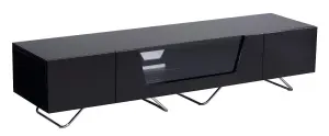 Chromium TV-Stand with 1 Flap Black CRO2-1600CB-BLK