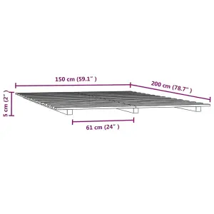 Berkfield Bed Frame 150x200 cm 5FT King Size Solid Wood Pine