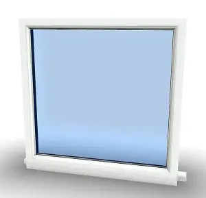 1245mm (W) x 995mm (H) PVCu StormProof Window - 1 Non Opening Window - Toughened Safety Glass - White