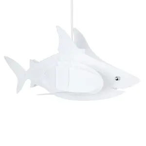 ValueLights Children's Bedroom White Shark Ceiling Pendant Light Shade