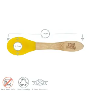 Tiny Dining - Children's Bamboo Silicone Tip Spoon - Orange