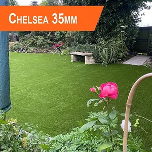 Chelsea 35mm ARTIFICIAL GRASS - 4M X 24M - Natural and Realistic Looking Fake Astro Lawn Turf