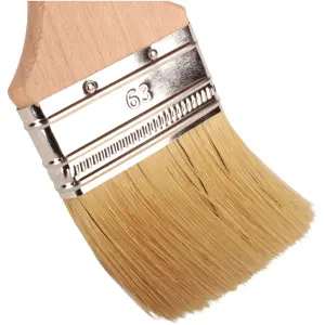 Paint Brush for a Smooth Finish Painting with Emulsion, Gloss, Satin Paints on Walls, Ceilings, Wood, Metal - 63 mm