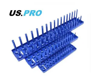 US PRO Tools 3pc Socket Storage Rack Tray For 1/4" - 3/8" - 1/2" Sockets 2219