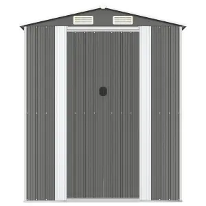 Berkfield Garden Shed Light Grey 192x274x223 cm Galvanised Steel