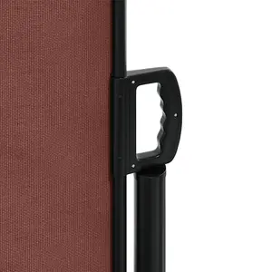 Berkfield Retractable Side Awning Brown 200x1200 cm