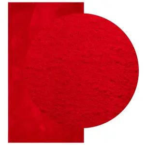 Rug HUARTE Short Pile Soft and Washable Red 60x110 cm